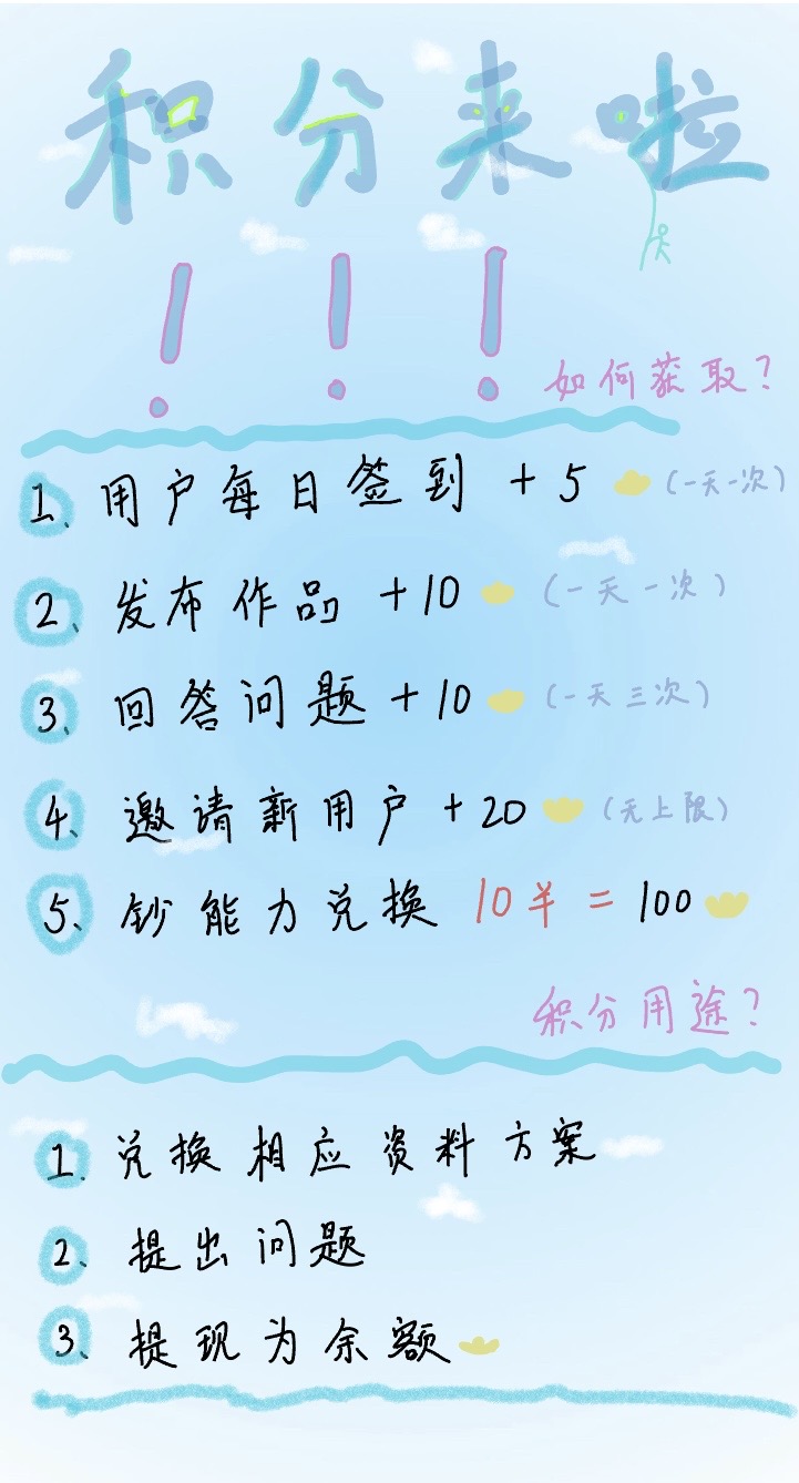 积分来啦